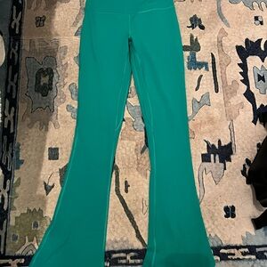 Green Flared Lululemon leggings